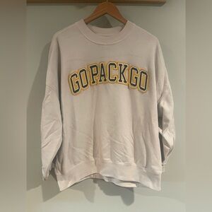 NFL by Abercrombie Green Bay Packers Graphic Oversized Sunday Crew